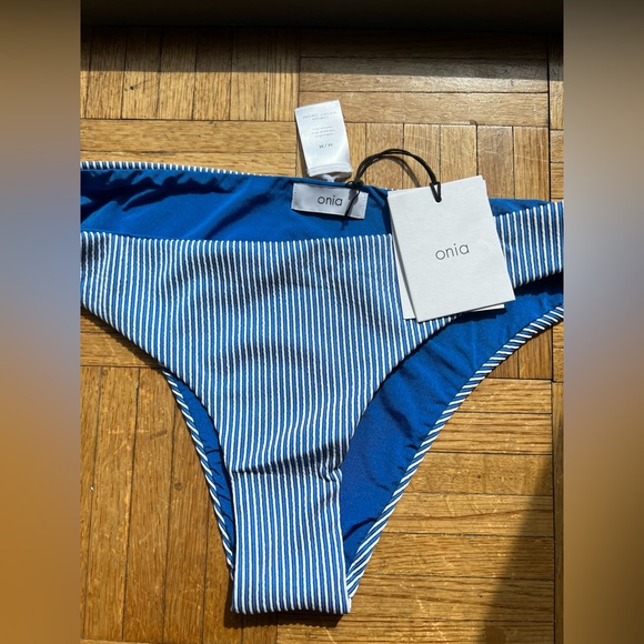 Onia Daisy Bikini Bottom - Snorkel Blue Size Medium - Picture 7 of 8